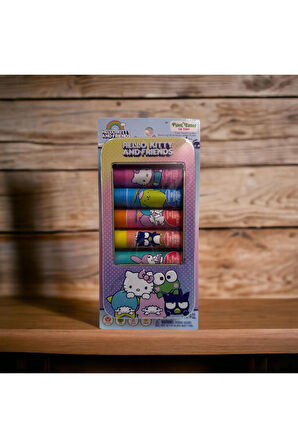Hello Kitty & Friends Özel Metal Kutusunda 5'li Paket Dudak Parlatıcı Balsamı