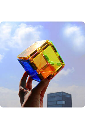 Magnescape Magnetic Tiles Mıknatıslı 3D Yapı Oyuncağı Seti- 40 Parça