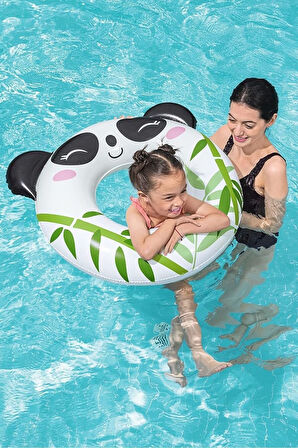 Panda Figürlü Çocuk Deniz Havuz Yüzme Simidi - 80 CM - ( 3 - 6 Yaş Arası ) 36351