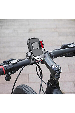 Motor,Motosiklet,Bisiklet ,Scooter İçin 360 Derece Dönebilen Gidon Versiyonu Telefon Tutucu Aparat