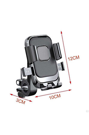 Motor,Motosiklet,Bisiklet ,Scooter İçin 360 Derece Dönebilen Gidon Versiyonu Telefon Tutucu Aparat