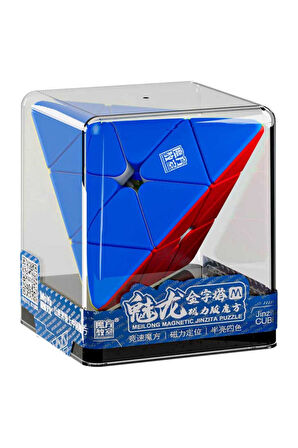 Moyu Meilong Pyramid Magnetic Cube Plastic Box - Mıknatıslı Pyramid Saklama Kutulu Zeka Küpü