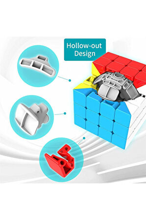 Moyu Meilong 4X4 Classic Speed Cube - 4X4 Stickersız Klasik Hızlı Zeka Sabır Küpü