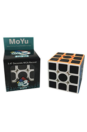 Moyu Fiber Karbon 3X3 Küp Hızlı Rübik Zeka Sabır Küpü