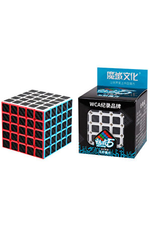 Moyu Fiber Karbon 5X5 Küp Hızlı Rübik Zeka Sabır Küpü