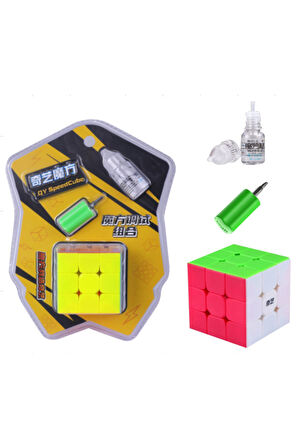 QY 3X3 Speed Tornavidalı Yağlı Küp Kartela Hızlı Rübik Zeka Sabır Küpü