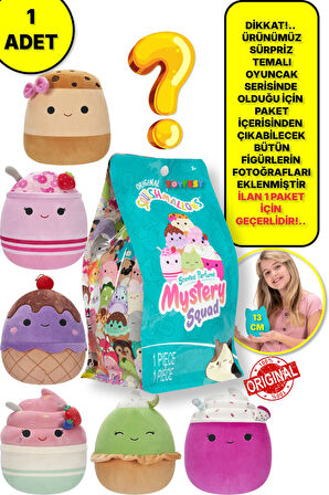 1 ADET - Squishmallows Kokulu Sürpriz Yumuşak Peluş Oyuncak Figür - 13 CM - 1 ADET Yeni Seri No : 24