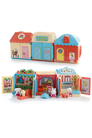 3 lü 8 CM Mini Hayvan Evleri - Çiçekçi Dükkanı - Dondurma Dükkanı - Spa Salonu - 3 ADET
