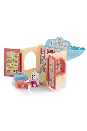 3 lü 8 CM Mini Hayvan Evleri - Çiçekçi Dükkanı - Dondurma Dükkanı - Spa Salonu - 3 ADET