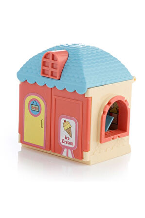 3 lü 8 CM Mini Hayvan Evleri - Çiçekçi Dükkanı - Dondurma Dükkanı - Spa Salonu - 3 ADET