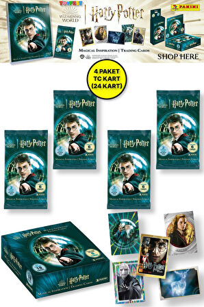 Panini Harry Potter Koleksiyonluk Trading Kart - 4 PAKET (24 KART)