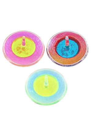 Stress Giderici Duyusal Fidget Simli Sıvılı Renkli Plastik Topaç - 1 ADET