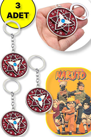 Naruto Yıldız Şekilli Metal Anahtarlık - 3 ADET