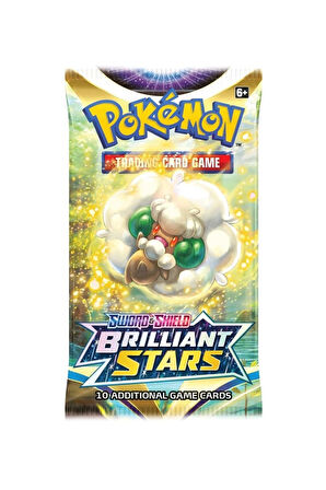 Pokemon Oyun Kartı TCG Sword&Shield Brilliant Stars Booster Pack - 1 Paket (10 KART)