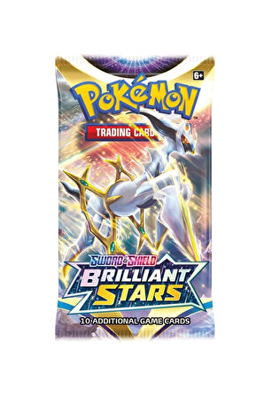 Pokemon Oyun Kartı TCG Sword&Shield Brilliant Stars Booster Pack - 4 Paket (40 KART)