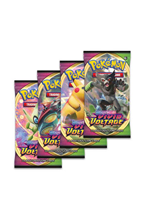 Pokemon Oyun Kartı TCG Sword&Shield Vivid Voltage Booster Pack - 3 Paket (30 KART)