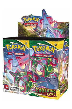 Pokemon Oyun Kartı TCG Sword&Shield Evolving Skies Booster Pack - 1 Paket (10 KART)