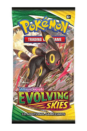 Pokemon Oyun Kartı TCG Sword&Shield Evolving Skies Booster Pack - 4 Paket (40 KART)