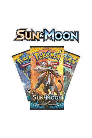 Pokemon Oyun Kartı TCG Sun & Moon Booster Pack - 3 Paket (30 KART)