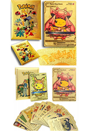 Pokemon Oyun Kartı TCG Gold Booster Pack - 4 Paket (40 KART)