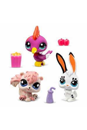 Littlest Pet Shop Minişler 3’lü Figür Seti S2 - Tavşan – Ağaçkakan – Sincap - 5 Cm  Minişler