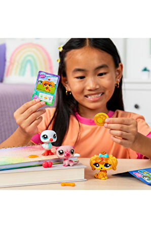 Littlest Pet Shop Minişler 3’lü Figür Seti S2 - Su Samuru – Martı – Köpek - 5 Cm  Minişler