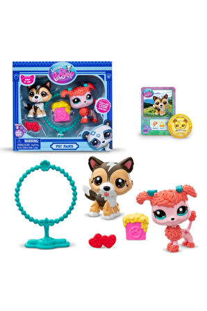 Littlest Pet Shop 2’li Figür Seti S2 - Shetland Çoban Köpeği Ve Poodle Köpek - 5 Cm  Minişler