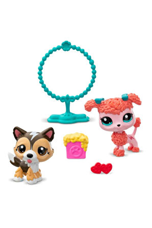 Littlest Pet Shop 2’li Figür Seti S2 - Shetland Çoban Köpeği Ve Poodle Köpek - 5 Cm  Minişler