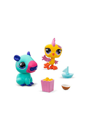 Littlest Pet Shop Minişler 2’li Figür Seti S2 - Kapibara Ve Kuş - 5 Cm  Minişler
