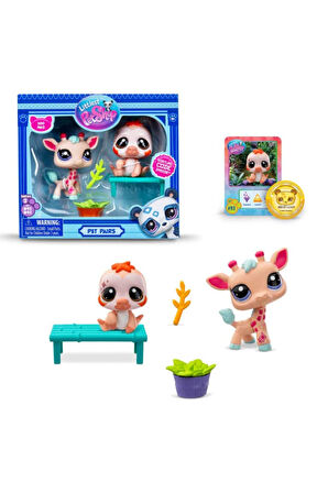 Littlest Pet Shop Minişler 2’li Figür Seti S2 - Zürafa Ve Tembel Hayvan - 5 Cm  Minişler