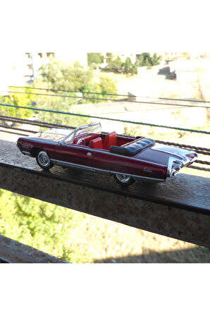 1:43 Ölçekli Lisanslı Metal Retro Amerikan Arabaları - Chrysler Turbine Car Cabrio 1964 - 10 CM