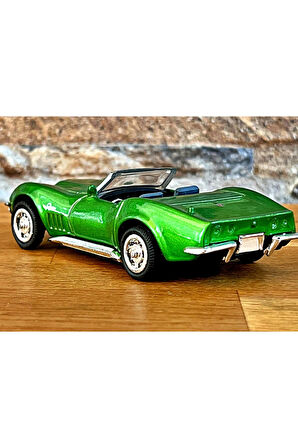 1:43 Ölçekli Lisanslı Metal Retro Amerikan Arabaları - Chevrolet Corvette 1969 - 10 CM