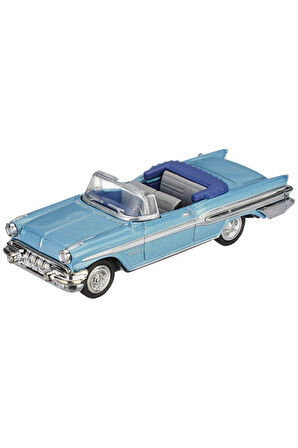 1:43 Ölçekli Lisanslı Metal Retro Amerikan Arabaları - 1957 Pontiac Bonneville - 10 CM