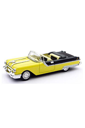 1:43 Ölçekli Lisanslı Metal Retro Amerikan Arabaları - 1955 Pontiac Star Chief - 10 CM