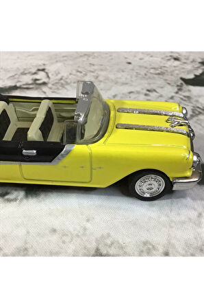 1:43 Ölçekli Lisanslı Metal Retro Amerikan Arabaları - 1955 Pontiac Star Chief - 10 CM