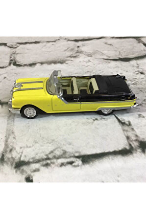 1:43 Ölçekli Lisanslı Metal Retro Amerikan Arabaları - 1955 Pontiac Star Chief - 10 CM