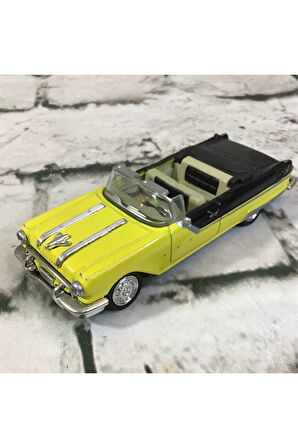 1:43 Ölçekli Lisanslı Metal Retro Amerikan Arabaları - 1955 Pontiac Star Chief - 10 CM