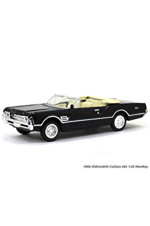 1:43 Ölçekli Lisanslı Metal Retro Amerikan Arabaları - 1966 Oldsmobile 4-4-2 - 10 CM