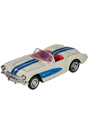 1:43 Ölçekli Lisanslı Metal Retro Amerikan Arabaları - 1957 Chevrolet Corvette - 10 CM