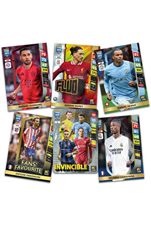 Panini Adrenalyn Fifa 365 - 2025 Official Trading Card Futbolcu Kartları - 12 PAKET (72 KART)
