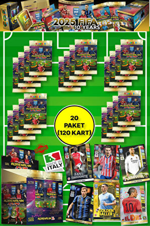 Panini Adrenalyn Fifa 365 - 2025 Official Trading Card Futbolcu Kartları - 20 PAKET (120 KART)