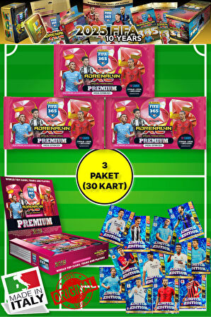 Panini Fifa 365 - 2025 Official Special Edition Premium Card Futbolcu Kartları - 3 PAKET (30 KART)