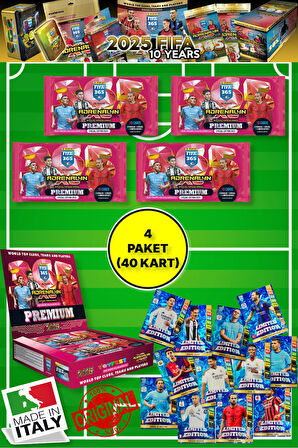 Panini Fifa 365 - 2025 Official Special Edition Premium Card Futbolcu Kartları - 4 PAKET (40 KART)