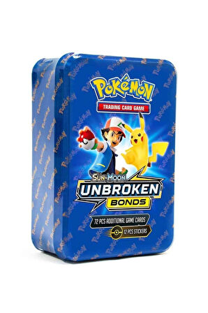 Pokemon Oyun Kartı Metal Kutulu Sun Moon Unbroken Bonds - 72 ADET