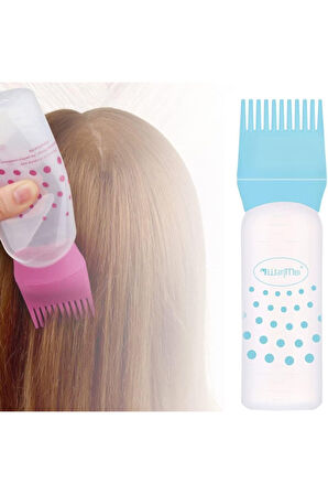 Hazneli Taraklı Saç Boyama Yağlama Kremleme Şişesi ve Cilt Bakım Fırçası Spatula Seti