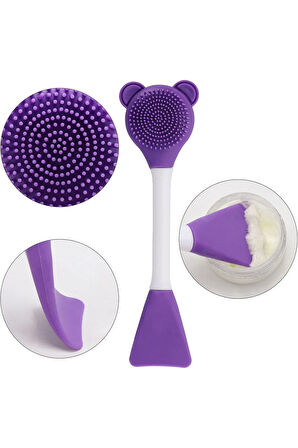 Çok Fonksiyonlu Cilt Bakım Fırçası ve Maske Spatulası - 1 ADET