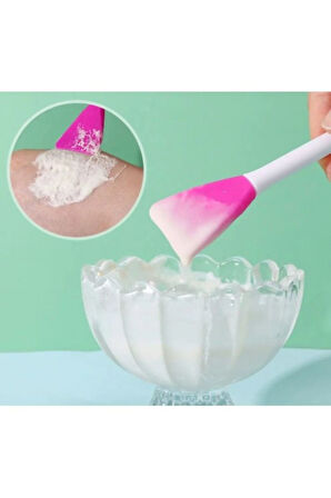 Çok Fonksiyonlu Cilt Bakım Fırçası ve Maske Spatulası - 2 ADET