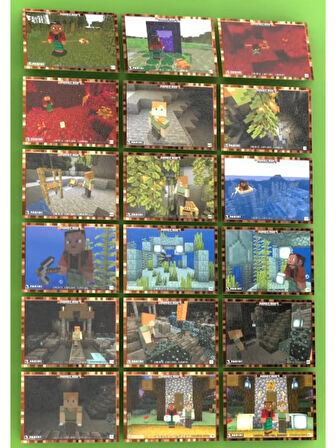 Panini Minecraft Create Explore Survive Trading Card - Minecraft Kartı + 1 PAKET ( 8 Kart )