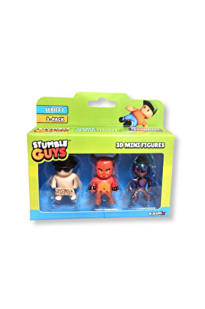 Stumble Guys Seri 2 - 3D Mini 3 lü Figür Seti - The FreeSpirit - Red Demon -  Liquid Rainbow