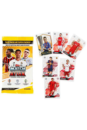 Topps Match Attax 24-25 UEFA Şampiyonlar Ligi Avrupa Ligi Konferans Ligi Futbolcu Kartları - 2 PAKET